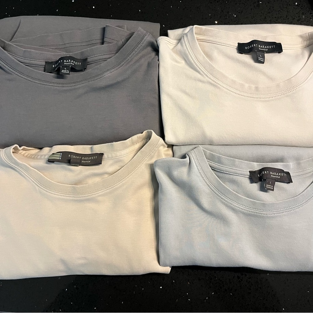 Robert Barakett Pima cotton t-shirt size large Lot of 4